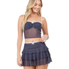 Cropped top ruffle mini skirt set