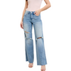 Judy blue high waisted tummy control wide leg jeans(33in)inseam