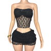 (Black only)Lace tube lace set