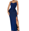 Navy Sparkly maxi bodycon dress womenswear