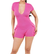 Ribbed Romper for baddies,women, hot pink