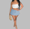 Light blue skort